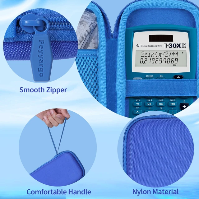 Alt view image 5 of 7 - Case Compatible with Texas Instruments TI-30XIIS TI-30XS TI-30Xa TI-36X Pro Scientific Calculator (Case Only) - Blue