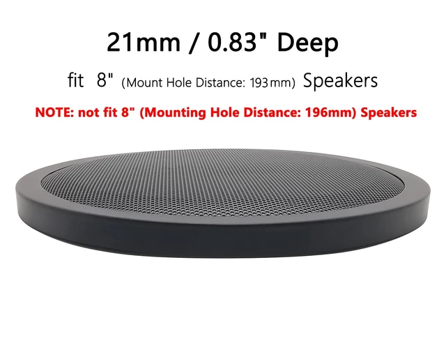 Alt view image 6 of 7 - 8" Speaker Grill Covers, Metal Frame with Metal Mesh, Black, 1Pc Car Home Speaker Subwoofer Guard Protector, with Screws, Heavy-duty