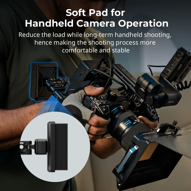 Alt view image 3 of 7 - Lightweight Chest Pad with 15mm LWS Rod Clamp for Handheld Camera Operation - MD3183