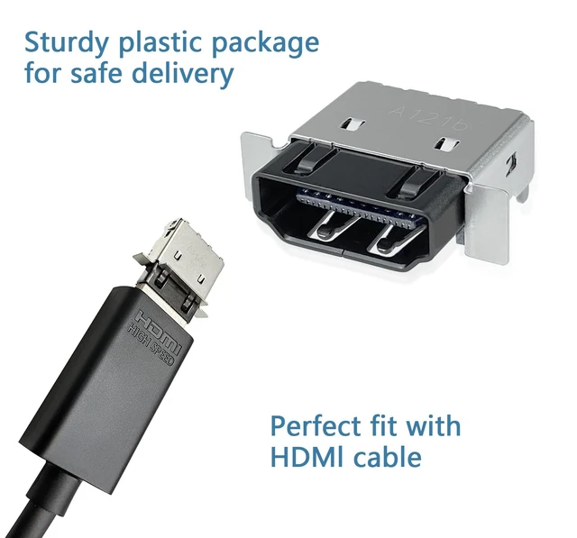 Alt view image 3 of 5 - 4 Pack HDMI Port Replacement for Xbox Series X Console, Display Socket Jack Connector Repair for XSX Console, M1087810-Original OEM Quality