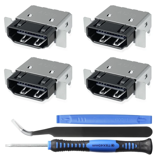 Main image of 4 Pack HDMI Port Replacement for Xbox Series X Console, Display Socket Jack Connector Repair for XSX Console, M1087810-Original OEM Quality