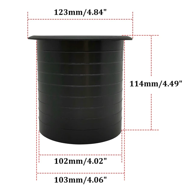 Alt view image 2 of 7 - Subwoofer Speaker Cabinet Port Tubes, 4"x4.5", 2 Pack 4" Diameter x 4.5" Length, Bottom Grid, for PA/DJ Speaker Cabinets Subwoofer Bass Reflex Tube Box Vent