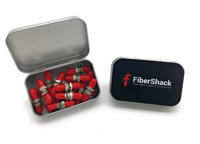 Alt view image 5 of 7 - ST Fiber Coupler 15 Pack Tin. ST Fiber Optic Couplers for Extending STUPC Single Mode Cables - Our STUPC Fiber Connectors are pre-Cleaned Barrel Connectors