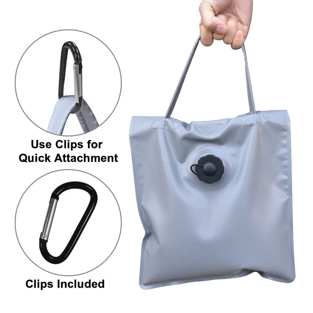 Alt view image 5 of 7 - USA 4-Pack Waterbag Weights,Photography Waterbags for Light Stands and Video Equipments,Heavy Duty Saddlebag for Backdrop Stand,Tripod,Canopy,Umbrella Base,Fishing Chair and Picnic Table(Gray)