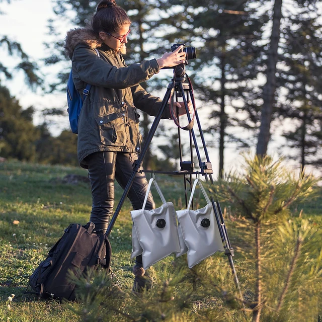 Alt view image 7 of 7 - USA 4-Pack Waterbag Weights,Photography Waterbags for Light Stands and Video Equipments,Heavy Duty Saddlebag for Backdrop Stand,Tripod,Canopy,Umbrella Base,Fishing Chair and Picnic Table(Gray)