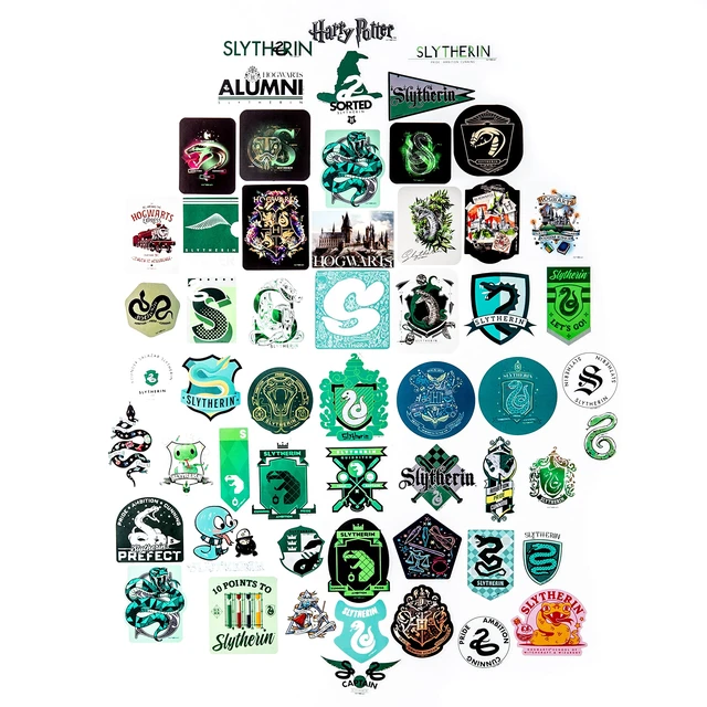 Alt view image 4 of 5 - Conquest Journals Harry Potter Slytherin Vinyl Stickers (120-Pack) Unique Stickers Including Holograms, Waterproof and UV Resistant, Great for Your Gadgets, Variety Bundle, Officially Licensed