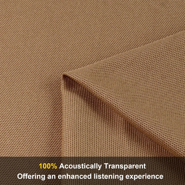 Alt view image 2 of 7 - 108" x 54" Speaker Cloth Fabric, Acoustic Fabric, Dustproof Brown Replacement for Speakers Mesh Cover Media Cabinet Renovation Home Stage Audio Repair Vintage Speaker