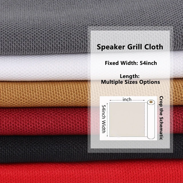 Alt view image 5 of 7 - 108" x 54" Speaker Cloth Fabric, Acoustic Fabric, Dustproof Black Replacement for Speakers Mesh Cover Media Cabinet Renovation Home Stage Audio Repair Vintage Speaker