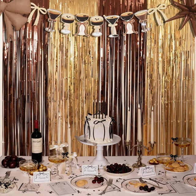Alt view image 4 of 7 - Espresso Martini Party Decorations, Including 2 Pack Coffee Cocktail Party Streamers, 23pcs Espresso Martini Balloons & 1pcs Tini Bit Older Birthday Banner for Love is Brewing Photo Backdrop Supplies