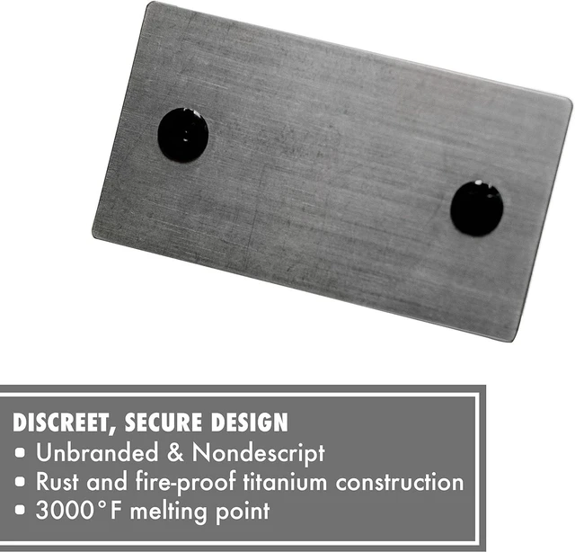 Alt view image 4 of 7 - Titanium Bitcoin Seed Plates for Ultra-Secure Ethereum and Crypto Seed Phrase Storage (2 Plates w / 1 Scribe & Anti-Tamper Seals) - Premium Seed Phrase Metal