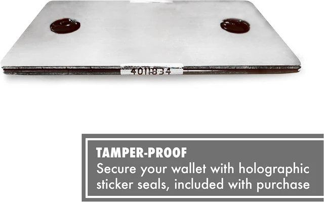 Alt view image 5 of 7 - Titanium Bitcoin Seed Plates for Ultra-Secure Ethereum and Crypto Seed Phrase Storage (2 Plates w / 1 Scribe & Anti-Tamper Seals) - Premium Seed Phrase Metal