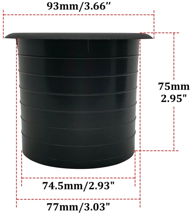 Alt view image 2 of 7 - Subwoofer Speaker Cabinet Port Tubes, 3"x3", 2 Pack 3" Diameter x 3" Length, Bottom Grid, for PA/DJ Speaker Cabinets Subwoofer Bass Reflex Tube Box Vent