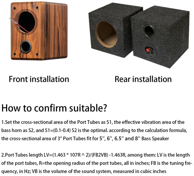 Alt view image 6 of 7 - Subwoofer Speaker Cabinet Port Tubes, 3"x3", 2 Pack 3" Diameter x 3" Length, Bottom Grid, for PA/DJ Speaker Cabinets Subwoofer Bass Reflex Tube Box Vent