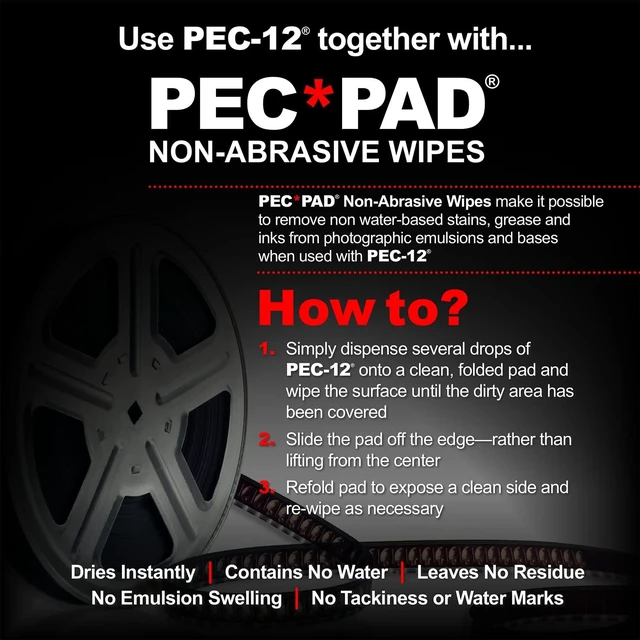 Alt view image 5 of 7 - PEC-12 Emulsion Cleaner - Fluid for Removal of Non-Water Based Stain, Grease & Ink from Emulsions and Bases - Photographers Choice for Cleaning 35mm Film, Photo Negative, B&W Slide with Dropper Tip