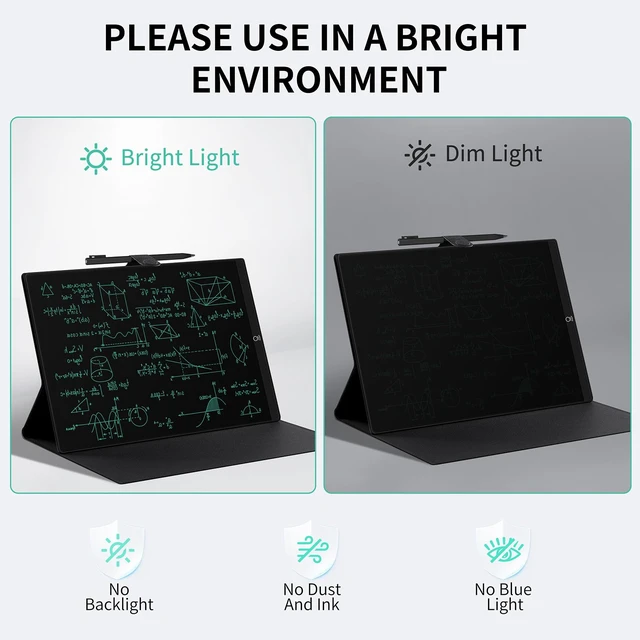 Alt view image 6 of 6 - LCD Writing Tablet for Adults: 11.5 Inch with Cover Case Reusable Drawing Board Erasable Writing Pad Use for Office Study Teaching