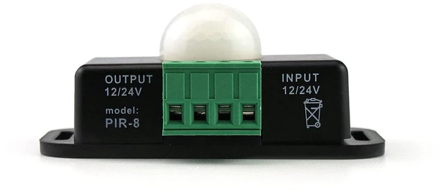 Alt view image 2 of 7 - Motion Sensor LED Switch (4 Pack) with Timer Function, 12-24V, 6A, 5-8M Induction Distance, 1-10 Min Adjustable Delay Time, 60 Degree Field of View