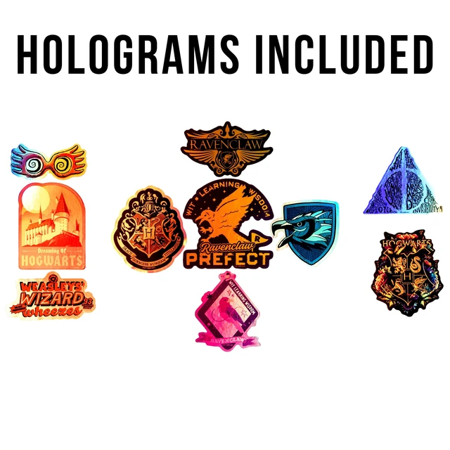 Alt view image 5 of 5 - Conquest Harry Potter Ravenclaw Vinyl Decal Stickers (120-Pack) Unique Stickers Including Holograms, Waterproof & UV Resistant, Potterfy All The Things, Variety Bundle, Officially Licensed