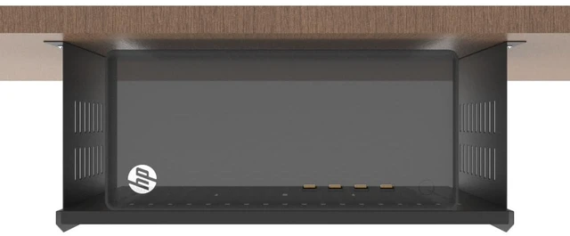 Alt view image 2 of 6 - Under Desk Computer Mount for Small Form Factor Computer 6.5"H Compatible with PlayStation 4, PS4 Slim, PS4 Pro for Under Desk Gaming, W 17.3" x H 6.5" x D 12" (6.5inch High)
