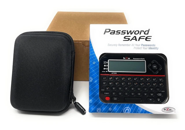 Alt view image 3 of 5 - Password Safe Vault Electronic Storage Organizer Keeper Device and EVA Carry Case Bundle