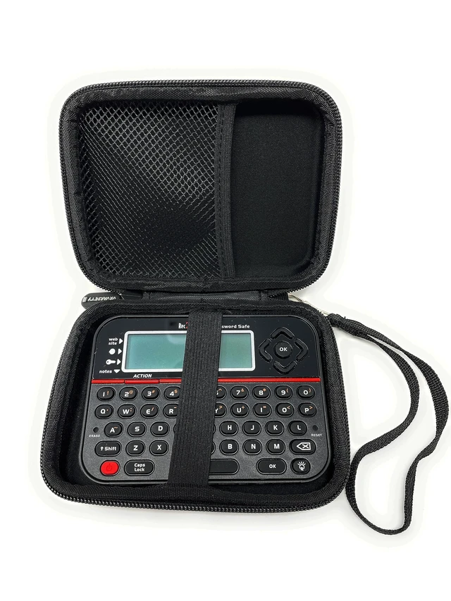 Alt view image 2 of 5 - Password Safe Vault Electronic Storage Organizer Keeper Device and EVA Carry Case Bundle