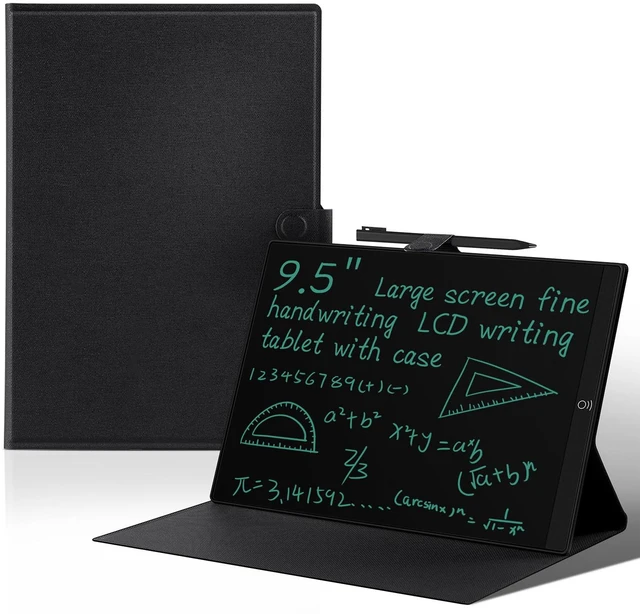 Main image of LCD Writing Tablet for Adults: 9.5 inch with Cover Case Reusable Drawing Board Erasable Writing Pad Use for Office Study Teaching
