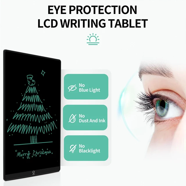 Alt view image 5 of 7 - LCD Writing Tablet for Adults: 9.5 inch with Cover Case Reusable Drawing Board Erasable Writing Pad Use for Office Study Teaching
