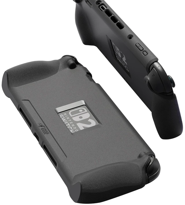 Main image of by Skull & Co. StandGrip for Nintendo Switch 2: A Soft Protective Case with Textured Grips Full Protection and Stand, Shock-Absorption Non-Slip and Anti-Scratch Cover - Black