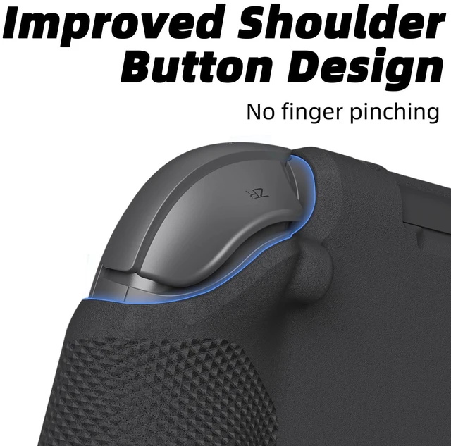 Alt view image 5 of 7 - by Skull & Co. StandGrip for Nintendo Switch 2: A Soft Protective Case with Textured Grips Full Protection and Stand, Shock-Absorption Non-Slip and Anti-Scratch Cover - Black