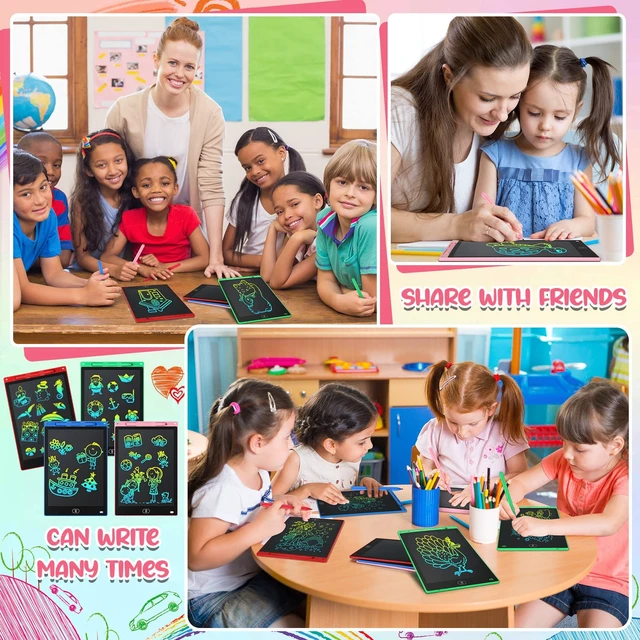 Alt view image 5 of 7 - 20 Pcs LCD Writing Tablet for Kids 10 Inch Electronic Doodle Board Colorful Screen Doodle Board Erasable Pad Drawing Pad for Kids Toddler 6 Years Old Educational Learning Toy (Black Screen)