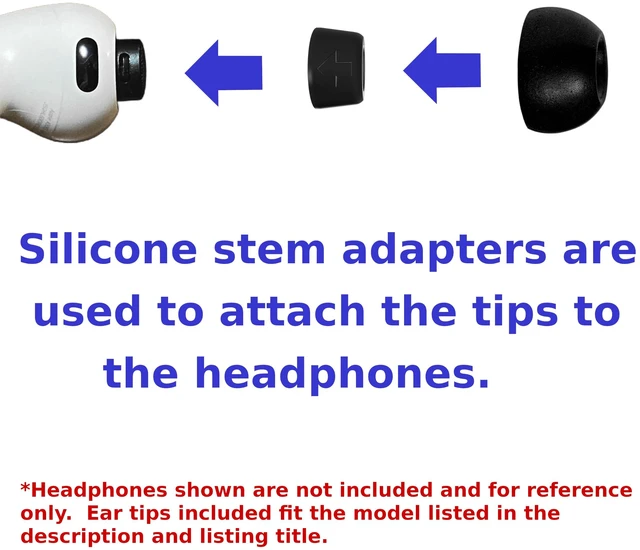 Alt view image 2 of 5 - 9pc Memory Foam Replacement Ear Tips for Apple Airpods Pro 3 (3rd Gen 2025) Headphones -Assorted S/M/L
