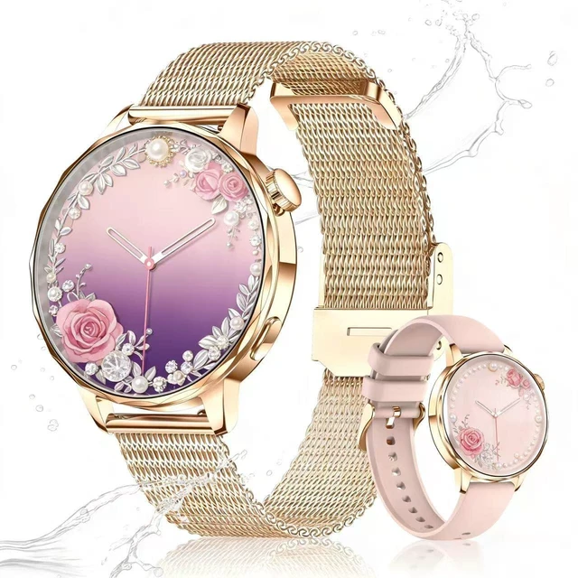 Main image of Smart Watch for Women, Bluetooth Calling, 1.27" HD Touchscreen Fitness Tracker, Heart Rate & Sleep Monitor, 100+ Sports Modes, IP68 Waterproof, Compatible with Android & iPhone