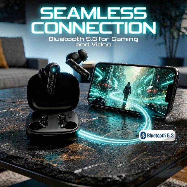 Alt view image 6 of 7 - Pulse ANC Hybrid Wireless Earbuds, Twice Picks CES 2024 Award Audio, Bluetooth 5.3, Hi-Res 96kHz/24-bit, 10mm Graphene Drivers, 40H Playtime, IPX6