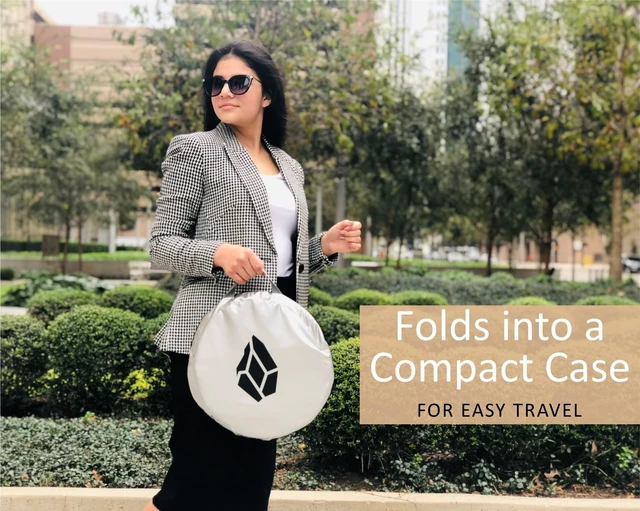 Alt view image 6 of 6 - New Laptop Sun Shade Work from Anywhere, Anti-Glare, Lightweight, Fits up to 17" Device, Foldable & Portable Shield Cover, Privacy Hood - Complete with Microfiber Screen Cleaning Cloth
