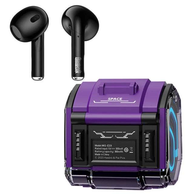 Main image of MG-C03 Bluetooth TWS Wireless Earbuds HiFi Sound, Low Latency Gaming & Music Dual Mode Headset, Noise Cancelling, Touch Control, Long Battery Life & Charging Case (Purple - Nightbird)
