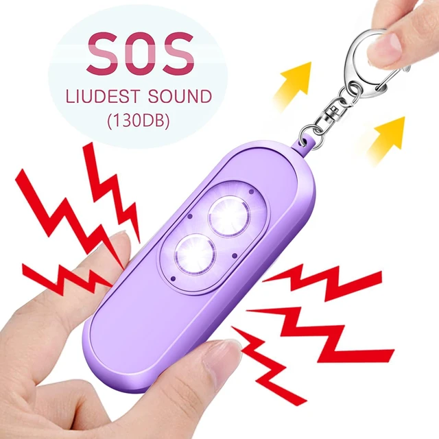Alt view image 2 of 7 - Personal Safety Alarm for Women - 130dB Self Defense Keychains Siren, Travel Gifts for Women,with Strobe LED Light Emergency Security Safe Protection Devices for Kids Students Elderly