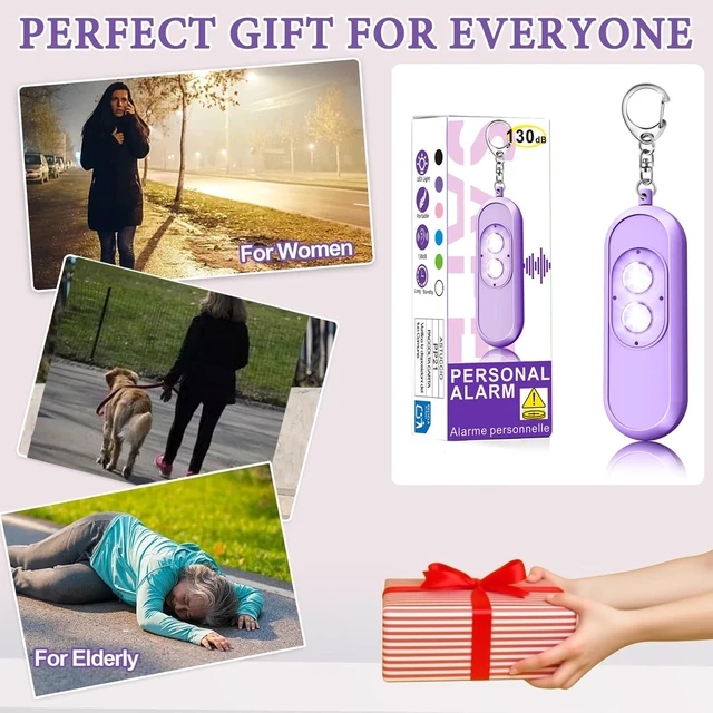 Alt view image 7 of 7 - Personal Safety Alarm for Women - 130dB Self Defense Keychains Siren, Travel Gifts for Women,with Strobe LED Light Emergency Security Safe Protection Devices for Kids Students Elderly