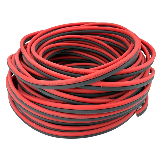 Alt view image 7 of 7 - 16 Gauge CCA Speaker Wire Oversized Red/Black Audio Speaker Cable 25FT, 50FT, 100FT, 200FT, 300FT & 600FT