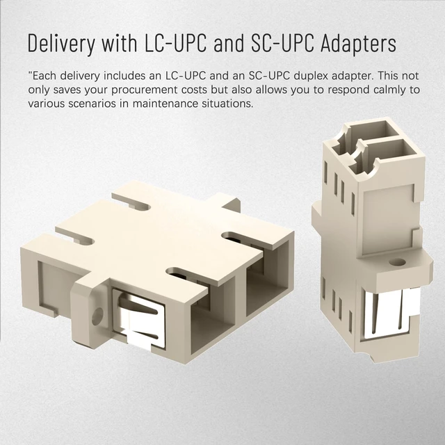 Alt view image 6 of 7 - 0.7 ft LC - SC Fiber Optic Cable Duplex MMF 62.5/125 Male-Female Hybrid UPC Polished OFNR Zipcord Jacket, Low Insertion Loss Fiber Optic Hybrid Adapter Cable