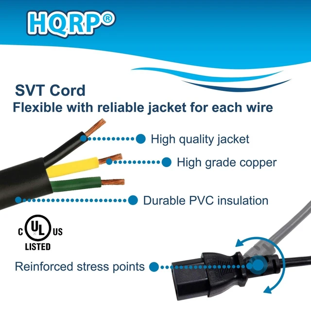 Alt view image 4 of 7 - 10ft AC Power Cord Compatible with Marantz SR5002 SR5003 SR5004 SR5005 SR5006 SR5007 AV Surround Receiver Mains Cable