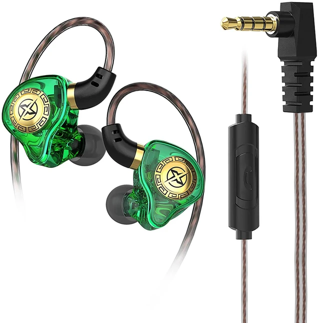 Main image of X1 in Ear Monitor Earbuds for Musicians, HiFi Headset Earphoneswith Mic Headphones Wired, Noise Canceling, for Teen, Musicians Stage, Drummer for Gym Workout Running Church (with mic, Green)