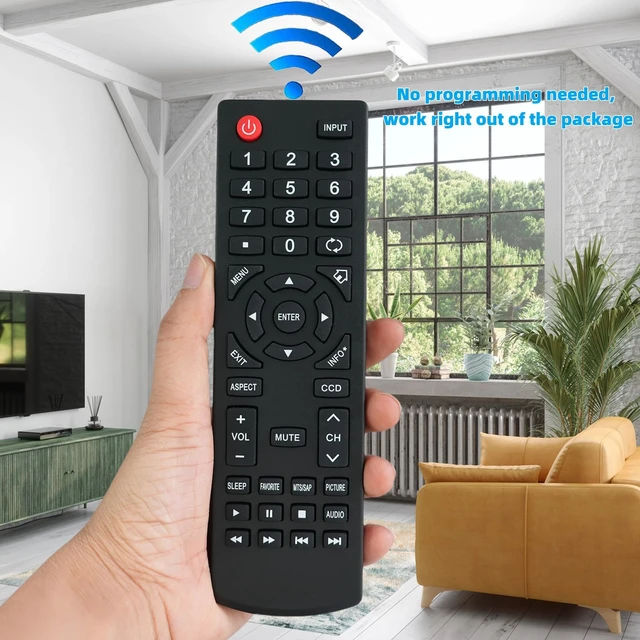 Alt view image 2 of 7 - Replacement Remote Control for Dynex DX-L15-10A DX-L321-10A DX15L150A11E15AMZNKLWBENN DX15L150A11E15AMZNKLWBMNN E40ASZNKLWBUXNX DX19L150A11 DX32LD150A11B LCD LED HDTV TV