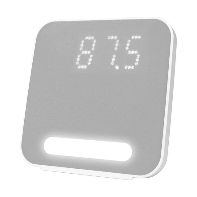 Main image of HX-152CR Alarm Clock Radio, 1.2" LED Display (Grey Mesh) AM/FM Radio, Digital Clock, Dual Alarm, 1.2 White Dot LED Display, Night Light, Dimmer