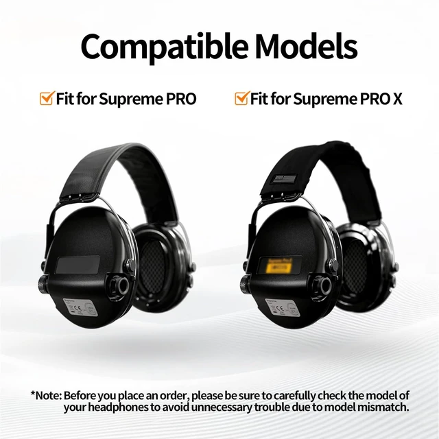 Alt view image 2 of 7 - Replacement Gel Ear Pads for Sordin Supreme PRO PRO X Headphone, Headsets TPU Ear Cushions Earmuffs Protector (Type A)