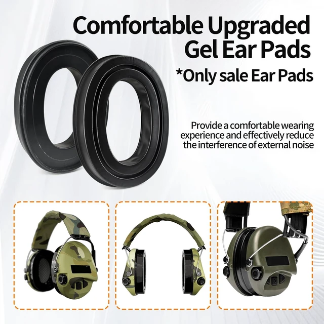 Alt view image 3 of 7 - Replacement Gel Ear Pads for Sordin Supreme PRO PRO X Headphone, Headsets TPU Ear Cushions Earmuffs Protector (Type A)