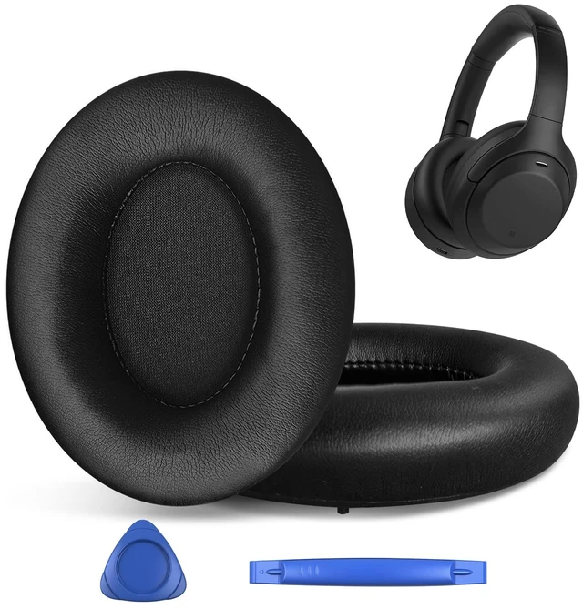 Main image of Replacement Ear Pads for Sony WH-1000XM4 (WH1000XM4) Over-Ear Headphones, Earpads Cushions with High-Density Noise Isolation Foam, Added Thickness (Black)
