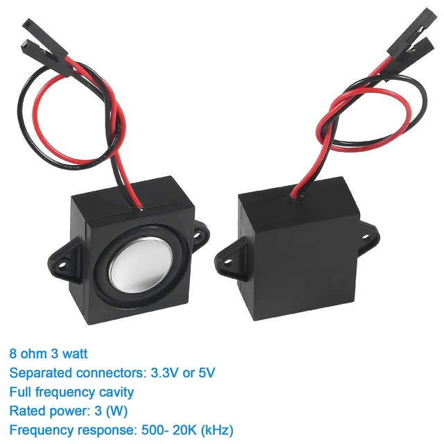 Alt view image 2 of 7 - 6pcs 3 Watt 8 Ohm Mini Speaker 8ohm 3w Loudspeaker Full-Range Cavity Micro Speakers with Separating Interface 3.3V 5V for Small Electronic Projects Advertising Machines LCD TV Monitors