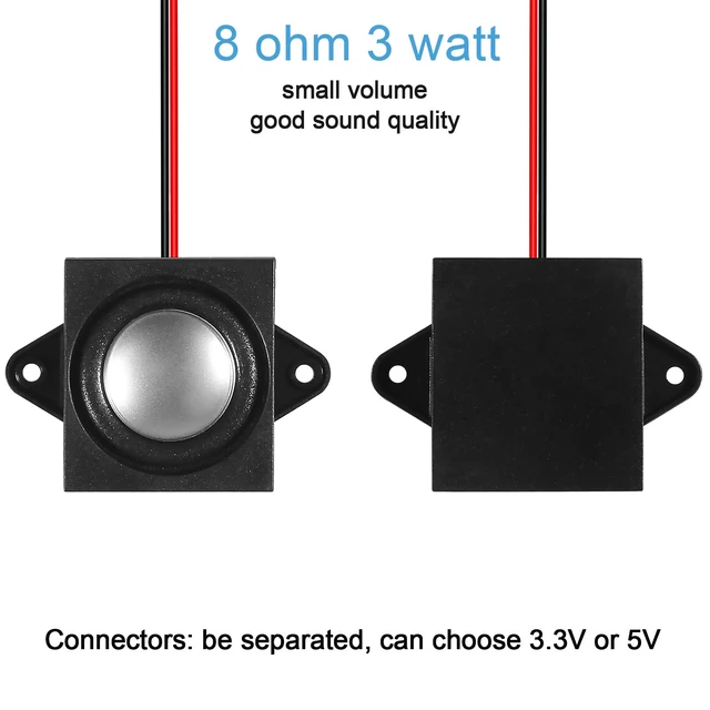 Alt view image 3 of 7 - 6pcs 3 Watt 8 Ohm Mini Speaker 8ohm 3w Loudspeaker Full-Range Cavity Micro Speakers with Separating Interface 3.3V 5V for Small Electronic Projects Advertising Machines LCD TV Monitors