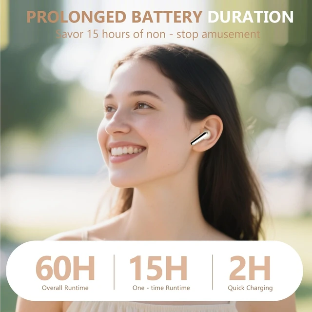Alt view image 7 of 7 - Active Noise Cancelling Earbuds,-42dB Hybrid ANC,Dual Pairing,60-Hour Playtime,IPX5 Water Resistant, Bluetooth 6.0