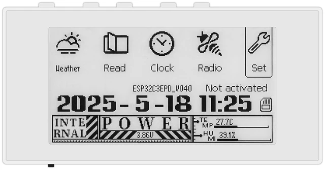 Alt view image 2 of 7 - Mini E-Book Reader 2.66 Inch Display Ink Screen E Reader Devices for Viewing TXT & EPUB Files 32GB with Backlit, Dark Mode, Modify Font Size, Automatic Page Flipping Function (White Panel)