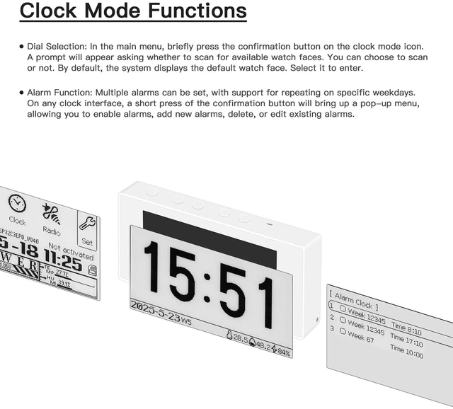 Alt view image 5 of 7 - Mini E-Book Reader 2.66 Inch Display Ink Screen E Reader Devices for Viewing TXT & EPUB Files 32GB with Backlit, Dark Mode, Modify Font Size, Automatic Page Flipping Function (White Panel)